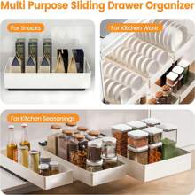 1pc/3pcs Heavy Duty Pull Out Cabinet Organizer,Kitchen Organization,Pull Out Drawers For Cabinets,Bathroom Under Sink Organizer And Storage,Bedroom Slide Out Drawers,Pantry - Medium - View 3