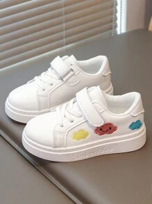 1 双儿童休闲运动鞋，秋季新款男孩女孩户外百搭白鞋 - 白色 - 查看 2