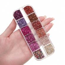 48Grams/Box 12 Colors Crushed Glass Stones Resin Filling Asymmetric Broken Stone For DIY Epoxy Resin Mold Crafts Nail Art Decor