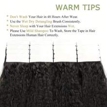 26 Inches Tape In Hair Extensions Human Hair Kinky Straight Remy Hair 20Pcs Natural Color Real Human Hair Tape In Extensions