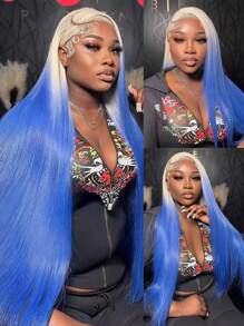 34 Inch 250 Density Lace Frontal Wig HD Transparent 613 Blonde Straight  13x4  Lace Front Human Hair Wigs For Women Brazilian - S613 - Xem 7