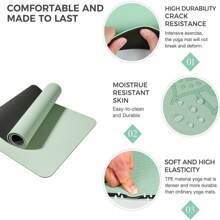 TPE Yoga Mat Women's Sliding Non-Slip Structure Surface Yoga Mat Thickness 6mm Exercise Mat Yoga Pilates Gymnastics (180X57cm)