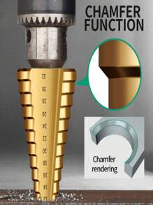 6件套钛合金阶梯钻头套装 - 多功能木工铣刀 - 彩色 - 查看 6