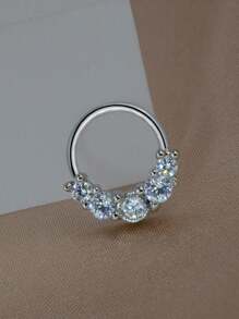 1 PIEZA Aros pequeños con baño de oro de 18K, cristal y estilo punk para mujer y hombre, para cartílago, hélix, trago, aro de nariz, septo, piercing y joyería corporal