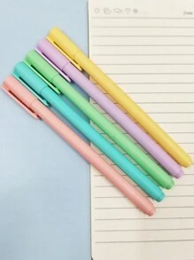 Set de 5 piezas/10 piezas de bolígrafos de colores neutros surtidos, bolígrafos de tinta multiusos minimalistas para estudiantes y oficina, con recambios de diferentes colores en cada caja