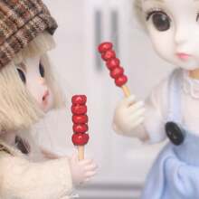 Miniature Diner Trolley, Edible Candy Hawthorn Lollipop Sticks, Mini Doll House Hawthorn Candy Food Models