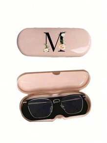 1pc Creamy/Monet-Style Solid Color Glasses Case, New And Simple Design, Convenient And Portable With Waterproof And Dustproof Function