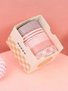 5 Rolls Colorful Washi Tape Scrapbooking Decoration Gradient Glitter Decorated Colorful Tapes - Geometric Rose - View 1