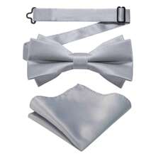 1pc Solid Color Polyester Bow Tie, All Seasons - Multicolor - View 9