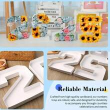 1pc 0-9 Number Design Photo Prop Tray, Not For Direct Food Contact, DIY Cooked Food Number Plate, Decorative Party Cardboard Number Box, Suitable For Elderly Birthday Fruit Cookies Dessert Plate, Cake Display Stand, Graduation Ceremony, 1st Birthday, Family Gathering, Bridal Shower, Atmosphere Decoration, Handmade