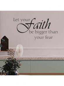 1pc, Faith Bigger Wall Sticker, PVC Self-Adhesive Wall Sticker, Slogan Wall Decor Stickers, Kitchen Decor, Bathroom Decor, Background Wall Decor, Window Glass Decor, For Bedroom Living Room Entrance Decor " Gifts Birthday Graduation Home Decor Bedroom Decor Room Decoration Stuff Living Room Decor House Decor Home Decor Living Room Wall Paper Personalised Stickers
