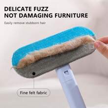 Multifunctional Pet Hair Remover Effectively Remove Loose Hair Reusable Pet Hair Remover For Pet Grooming Massage Brush Cleaning Tool - trắng - Xem 6