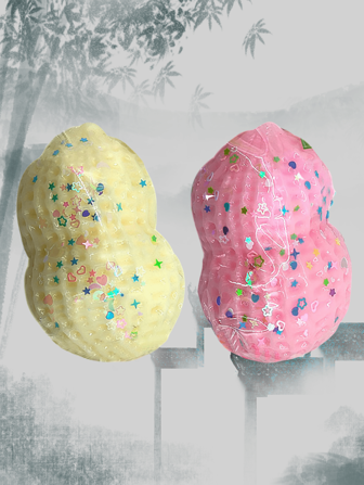 1 件/3 件柔软的花生汉堡玩具，慢回弹减压玩具，（颜色和包装 PVC 袋随机）