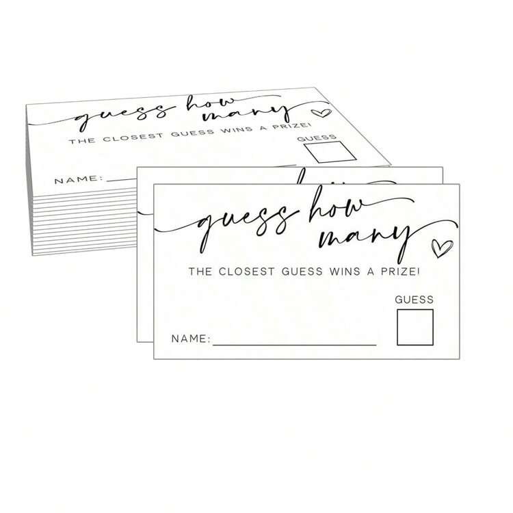 How Many Game Cards Shower Games Bridal Shower Birthday Game - Multicolor - View 8