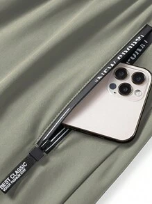 Men's Zipper Pocket Quick-Drying Shorts, Casual Slightly Stretch Breathable Drawstring Shorts For Summer Outdoor, Reflective - Khaki - View 6