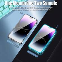 2PCS Luminous Light Tempered Glass Screen Protector, Glow In The Dark, Compatible With Compatible With Iphone 16 Pro Max/16 Pro/16 Plus/16/15 Pro Max/14 Pro Max/13/12/11/ Series, Air Bubble, Airbag Anti-Fall Protection, Night Light, Funky Glass