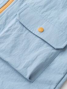 mini bala Áo vest trẻ em, áo khoác mùa xuân mềm mại và ấm áp - xám xanh - Xem 9