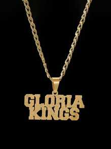 Colar Personalizado com Pingente Gravado em Aço Inoxidável de Alta Qualidade com Texto Personalizado Fosco - Nome em Inglês Personalizado, Adequado para Uso Diário ou Brinde, Presente Perfeito para o Dia dos Namorados, Adequado para Ela, Família e Amigos