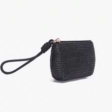 Fashion Women Mini Straw Wallets Coin Purses Card Holder Money Bag Women Girls Zipper Change Pouch