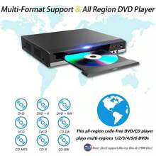 1080P DVD Player All Region Free DVD CD Disc Player AV Output USB Remote Control - US A Type Plug(110-127V) - View 5
