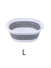 Foldable Washbasin For Dormitory Use Student Washbasin Portable Travel Plastic Compression Basin Folding Water Basin, Folding Basin Portable Silicone Foldable Washbasin Washbasin Student Dormitory Plastic Soaking And Washing Basin Multi-Use. Home Bathroom Decor Fall Decor Back To School