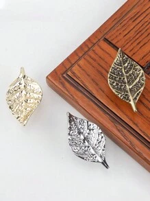 1 st Vintage Golden Leaf kastgrepen, enkel gat Scandinavische stijl meubelgrepen, decoratieve metalen ladeknoppen handgrepen voor keukenkast kast garderobekast deur accessoires hardware