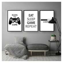 1pc Children Game PS4 Black Game Player Wall Artist Residence Decoration Canvas Painting M24 Nordic Poster Print HD Painting No Frame