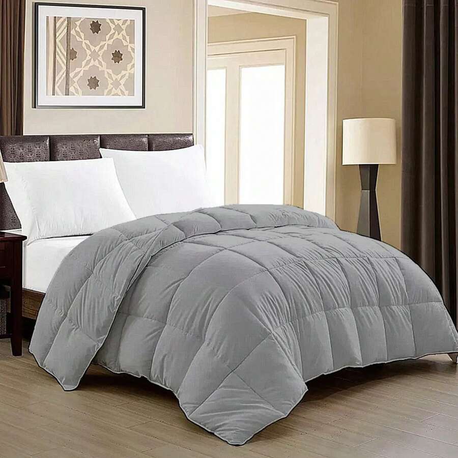 200 Thread Count Natural Cotton Queen Duvet Soft Touch - 灰色 - 查看 1