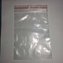 100 个透明 PE 自封塑料袋，厚度 8mil，各种尺寸，带白色或红色边框，适用于储存干货、日用品、防尖锐物体、日常礼品包装 - 彩色 - 查看 8