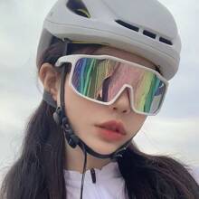 1pc Wrap Futuristic Cyberpunk Fashion Glasses For Outdoor Bicycle Riding, Running,Unisex - Multicolor - View 13
