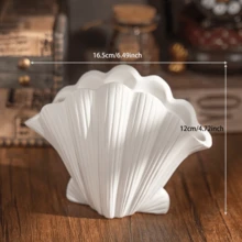 1 件扇贝形家居装饰品、房间装饰、书桌展示、卧室、客厅 - 白色 - 查看 3