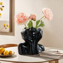 Nordic Ins Women's Body Ceramic Vase Creative Face Flower Arrangement Homestay Hotel Room Decoration Water Nourishing Flower Utensils Room Decoration, Home Decoration, Kitchen Decoration, Wedding Decoration, Dining Table Decoration, Center Decoration, Office Decoration, Garden Decoration, Outdoor Decoration