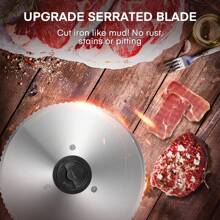 Fohere Electric Slicer, Bread Slicer With Adjustable Cutting Thickness (0-15mm), 200W Sausage Slicer, 2 * 19cm Stainless Steel Round Blades, Ham Slicer, Guard - EU F Type Plug(220-240V) - View 2
