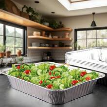 Aluminum Pans Disposable (20 Pack), 21x13 Pans For, Prepping, Roasting, Food, Storing, Heating, Cooking, Chafers, Catering, BBQ Grilling, Sturdy Baking Pan Trays - 銀色 - 查看 2