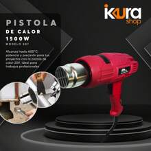 Adir Pistola Calor 600°c 1500W 807 - Rojo - Ver 1