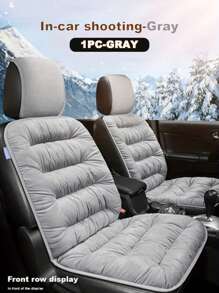 [6 色羽绒坐垫单座] 汽车座椅坐垫，冬季毛绒带靠背汽车座椅坐垫，厚毛绒保暖汽车冬季座椅垫，通用 - 均碼 - 查看 8