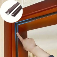 Striscia di guarnizione adesiva a forma di V - in poliuretano e polietilene, isolamento acustico, forte adesivo, adatta per sigillatura di porte domestiche e in legno
