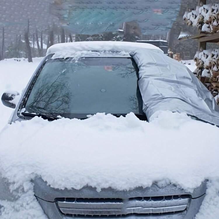 Easypie Selection 1 pieza Mantén tu auto protegido de la nieve y el sol con nuestra cubierta plegable para el parabrisas - Plateado - Añade 5