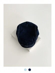 1 chiếc mũ bóng chày denim đã giặt có trang trí nơ, mũ họa sĩ phong cách Anh cổ điển, mũ lưỡi trai Unisex thường ngày mới, trang phục thời trang đường phố - Nhiều màu - Xem 15