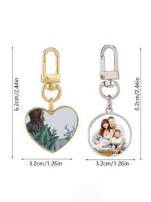 1 Piece Set, Personalized Customized Heat Transfer Keychain. Suitable For Daily Life, Holiday Gatherings, And Customized Weddings. Can Be Used As A Birthday Gift, Graduation Gift, Valentine'S Day Gift, Mother'S Day Gift. Can Be Used To Match Keys And Bags. It Is Made Of High-Quality Metal Material, Shining With A Charming Golden Luster.