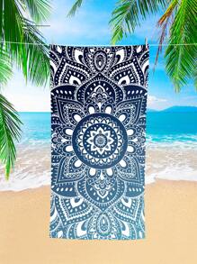 1pc Mandalay Beach Towel, Extra Large Ultra-Soft Microfiber Beach Blanket, Super Absorbent Bath Towel, Suitable For Travel, Swimming Pool, Diving, Surfing, Yoga, Camping, Available In Adult & Kid Sizes, Beach Accessory,Women Valentine Gift Birthday Boyfriend Girlfriend - Multicolor - View 4