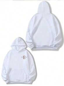 Customized Text Sweatshirt, Family Reunion Apparel, Infant/Friends/Couple/Pet Music Festival Text, Autumn Clothes, Women Tops, Winter Tops, Autumn Woman, White Sweatshirts, Holiday Gift, Valentine's Day Gift, Halloween Gift, Thanksgiving Gift, Christmas Gift, Anniversary Gift, Wedding Season, Wedding Gift, Best Friend Gift, Ornamental, Dawg, Stylish, Utilitarian Chic, Fall New Style Women, Local, Graphic Print, Casual Wear SS - White - View 3