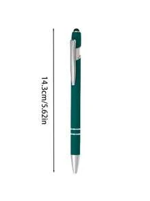 2pcs Metal Aluminum Barrel Premium Stylus Ball Point Pen With Touchscreen Rubber Tip