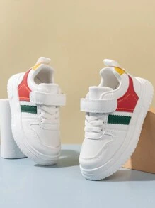 1 双婴儿休闲鞋，复古经典简约风格，轻便防滑，适合春、夏、秋、冬 - 白色 - 查看 2