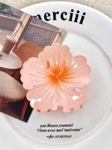 6/4/1 pièce Pince à cheveux à fleur en forme de cœur bouclée pour femmes et adolescentes, pince à cheveux hawaïenne pour cheveux épais de 7,5 cm, accessoire de cheveux de style doux, parfait pour le quotidien, les sorties, les dates, les fêtes et les mariages. Accessoires de cheveux de mode pour la plage, cadeau idéal pour les amies!