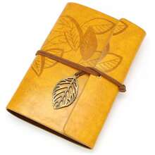 A6 Blank Page Vintage Leather Journal Notebook, Refillable Writing Diary, Travel Diary, Art Sketchbook, Gifts For Women, Men, Teen Girls And Boys, 160 Pages