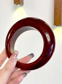 1 件女士复古琥珀色不对称时尚手链，性感大方，适合周年纪念礼物，秋冬季