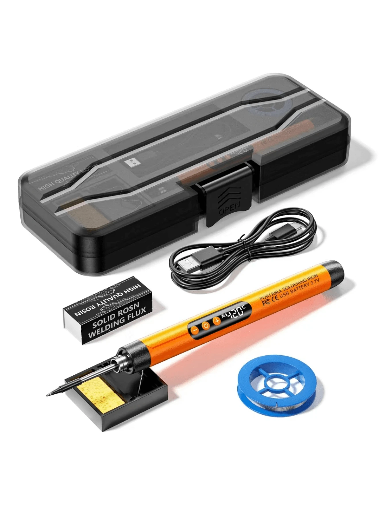 Mini Digital Display USB Charging Soldering Iron, Portable Wireless ...