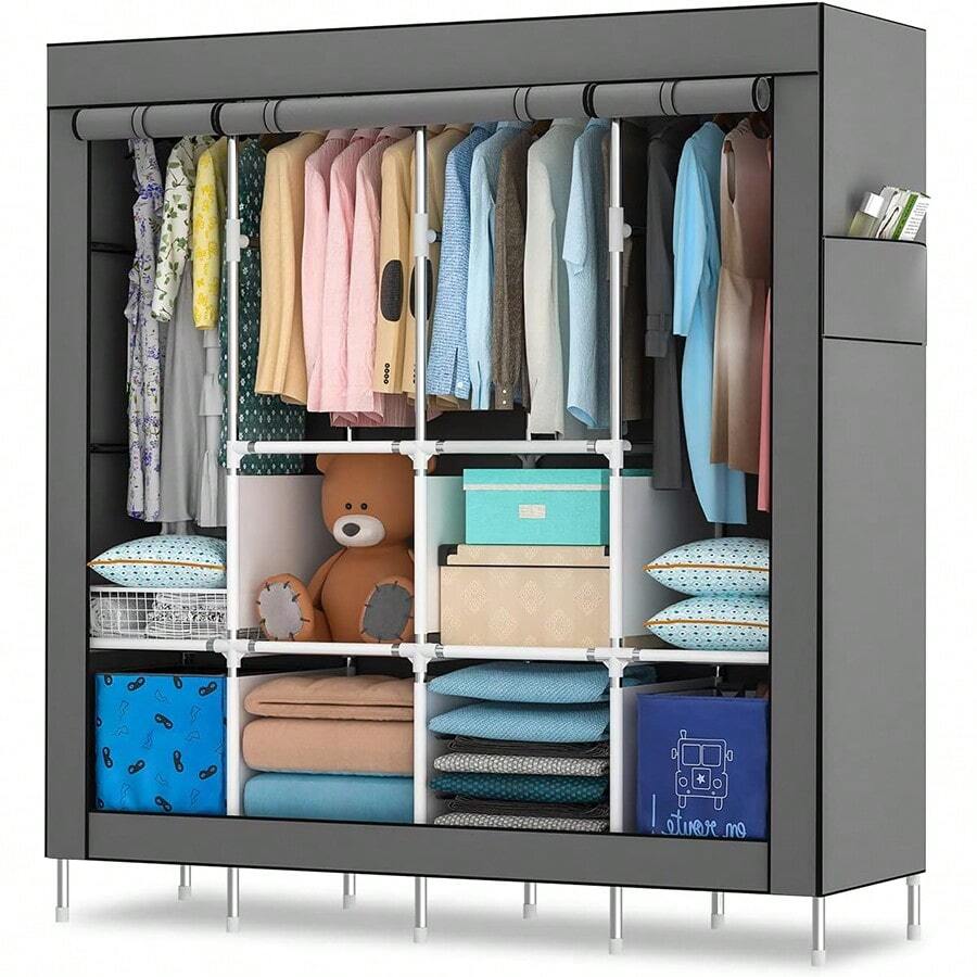 170*170 Closet Armable Ropero Rack Guardaropa Recamara Organizacion