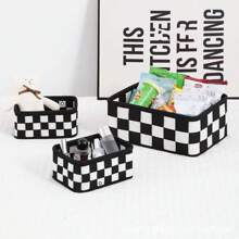 1 Stück/2 Stück/3 Stück Filz Aufbewahrungsboxen, koreanisches Design, beliebter Aufbewahrungsorganizer, geeignet für dSchulanfangule, Heimdekoration, große Kapazität für Kleidung, Spielsachen, Bücher, zufälliger Stil Lieferung